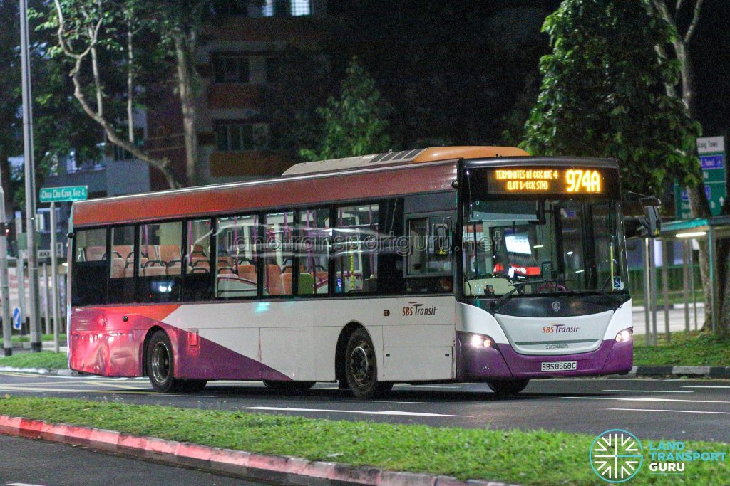 Bus 974A - SBS Transit Scania K230UB Euro V (SBS8568C)