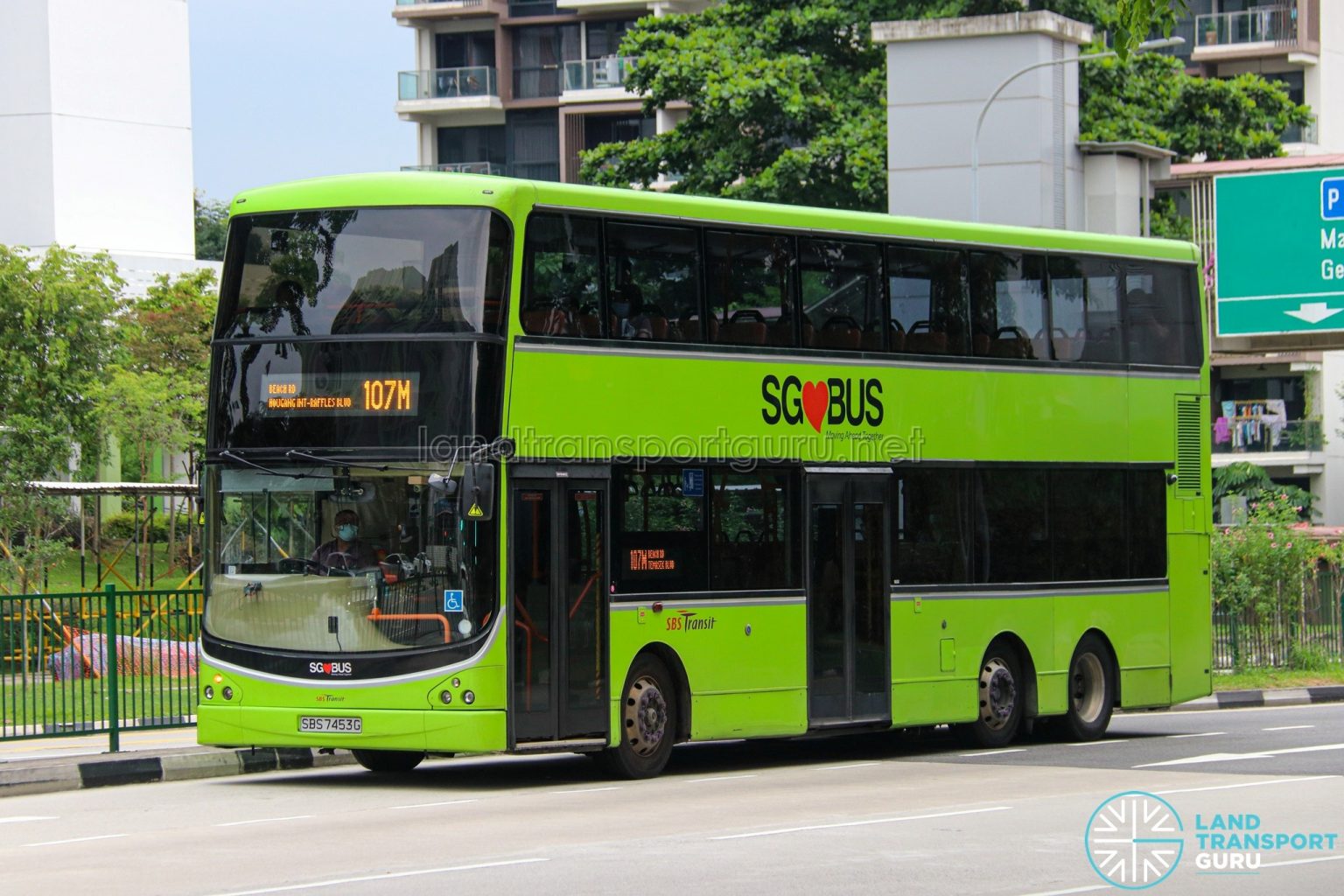 Bus 107M – SBS Transit Volvo B9TL CDGE (SBS7453G) | Land Transport Guru