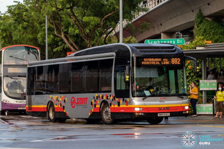 Bus 882 – SMRT Buses MAN A22 (SMB1540L) | Land Transport Guru