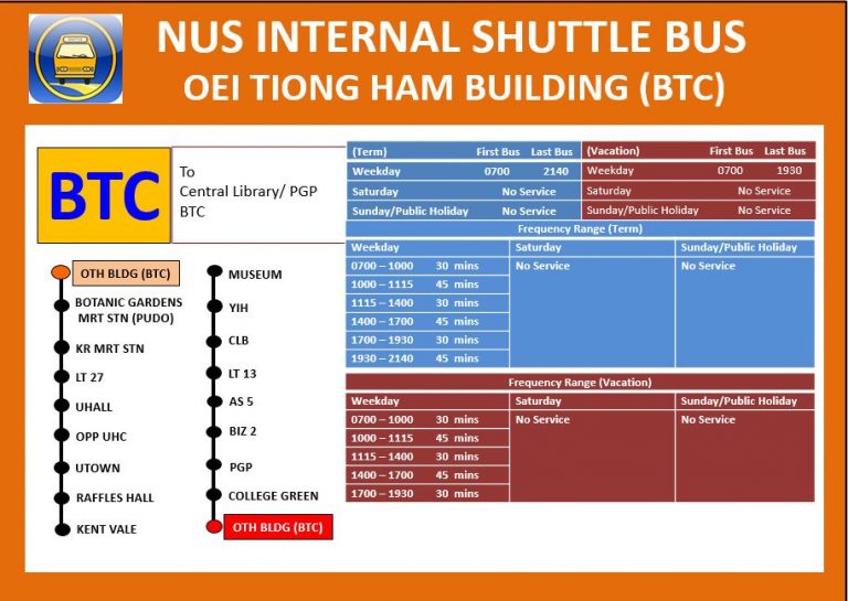 btc bus schedule nus