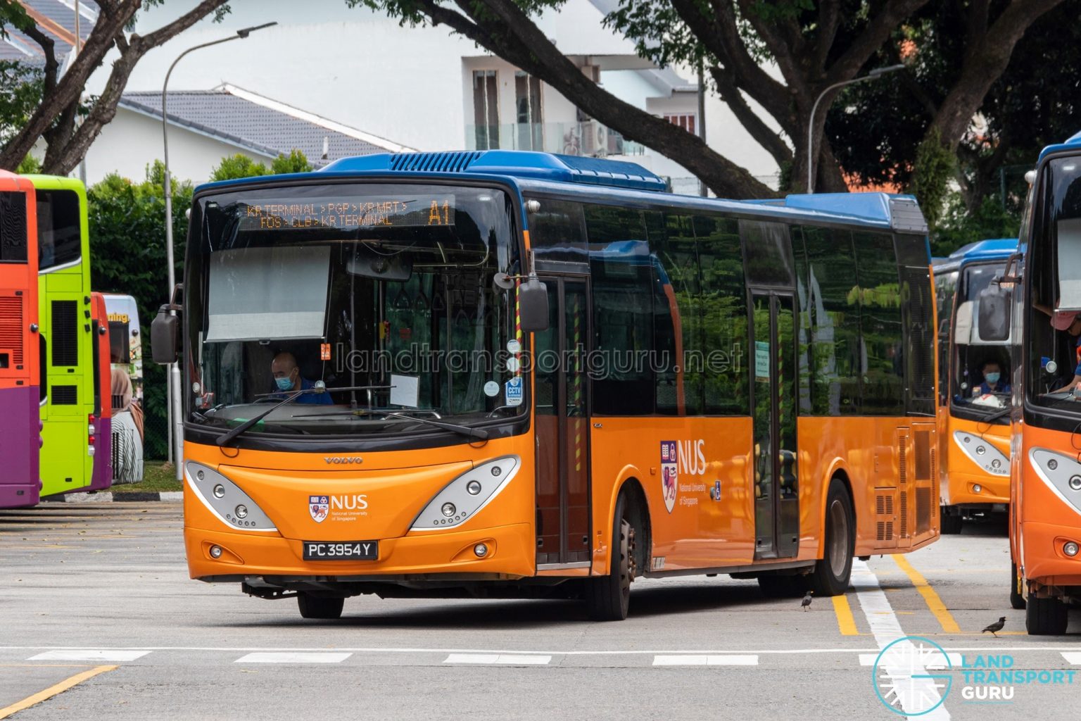 Nus Internal Shuttle Route A1 Comfortdelgro Bus Volvo B9l Pc3954y