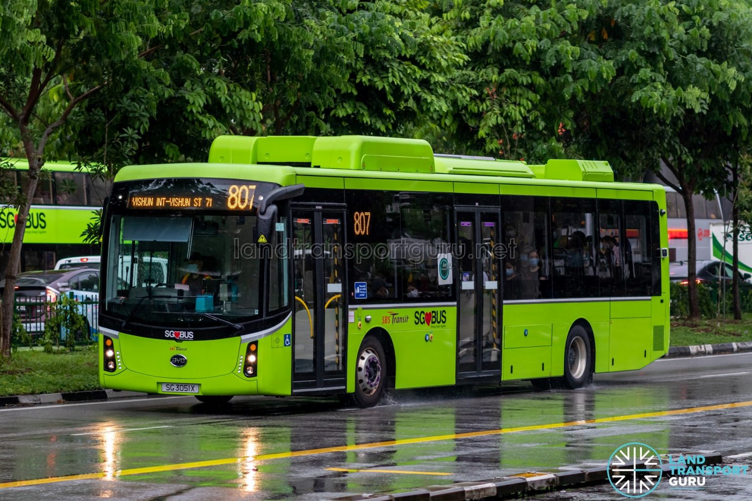 Bus 807 Sbs Transit Byd K9 Gemilang Sg3051x Land Transport Guru