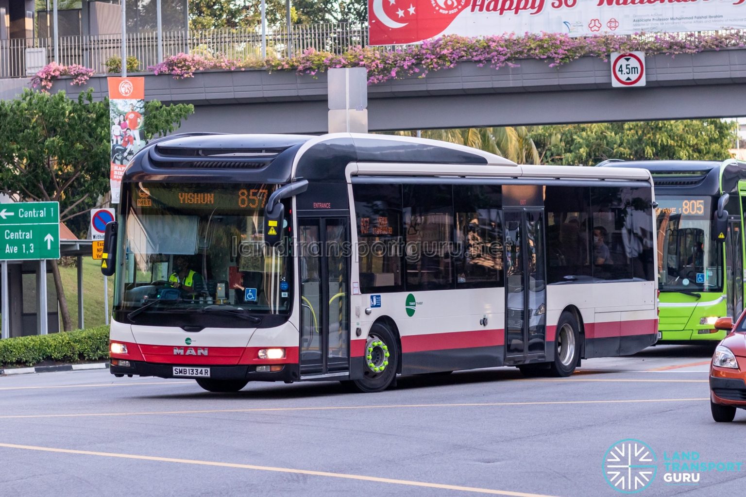 Bus 857 – Tower Transit MAN A22 (SMB1334R) | Land Transport Guru