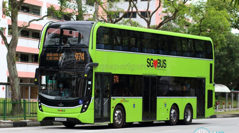 Bus 974 - SBS Transit Alexander Dennis Enviro500 (3 Door) (SG6344G)