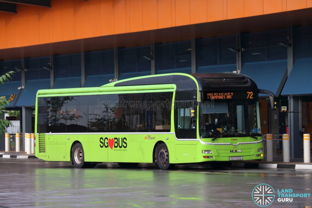 Bus 72 - SBS Transit MAN A22 (SG1723D)