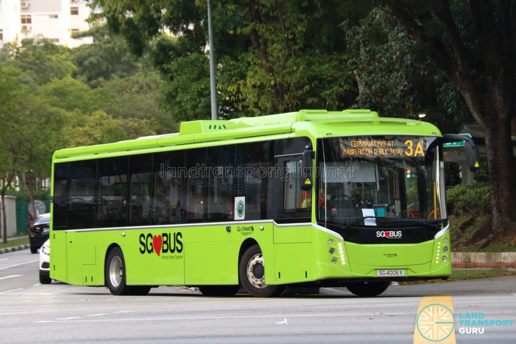 Bus 3A - Go-Ahead Singapore CRRC C12 (SG4006X)
