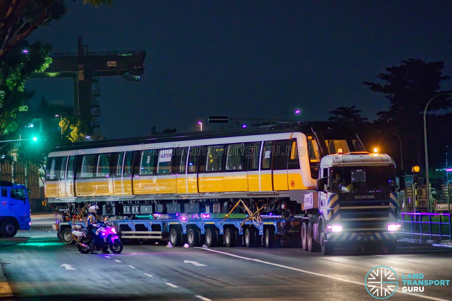 Alstom Metropolis C851E (CCL) train departing Pasir Panjang Terminal Land Transport Guru