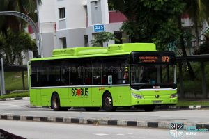 Bus 172 - SMRT Buses Yutong E12 (SG3097P)