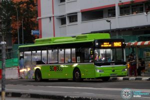 Bus 991C - SMRT Buses Yutong E12 (SG3098L)