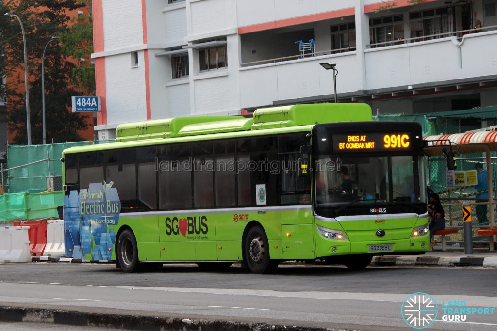 Bus 991C - SMRT Buses Yutong E12 (SG3098L)
