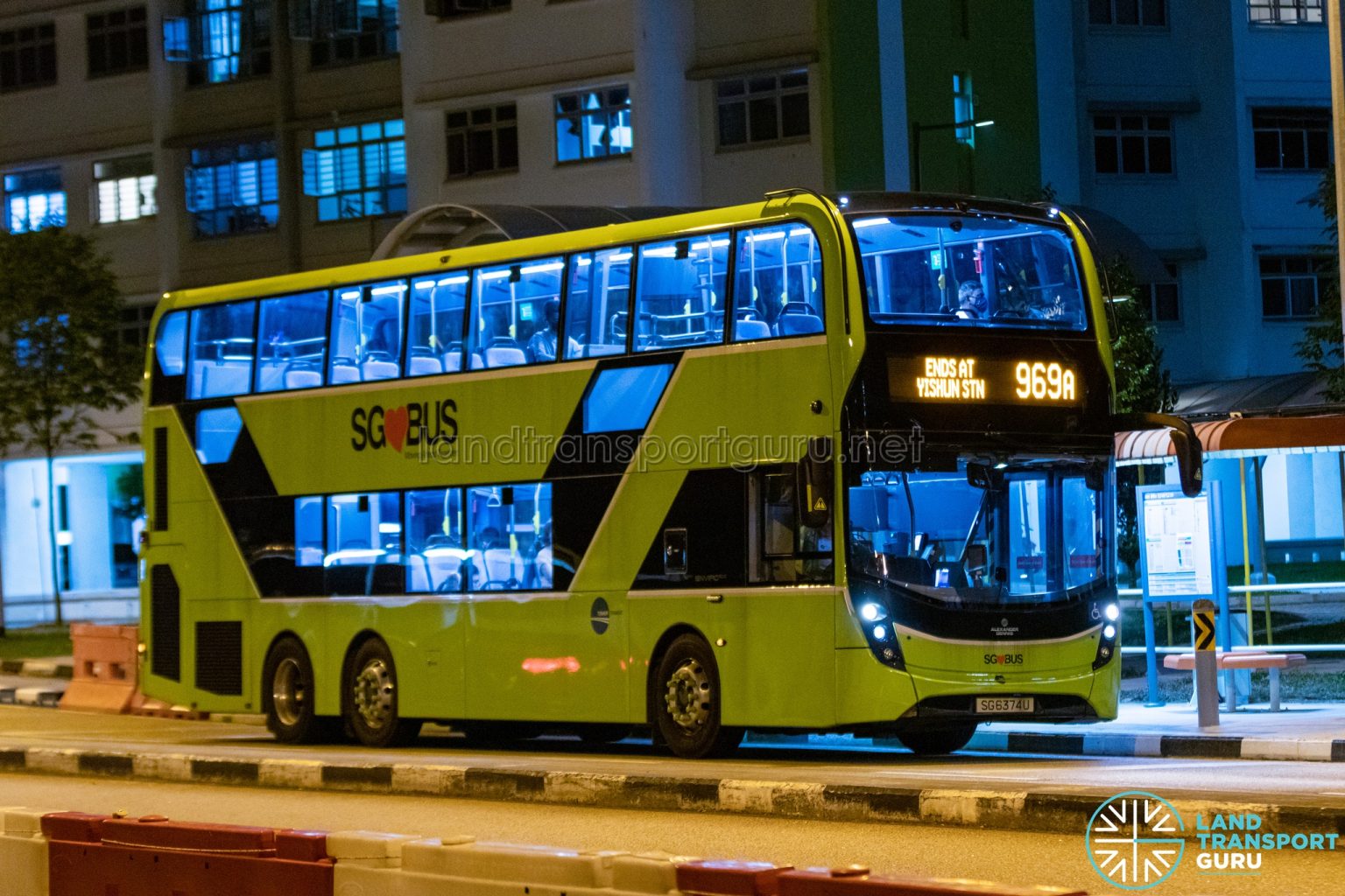 Bus 969a Tower Transit Alexander Dennis Enviro500 3 Door Sg6374u Land Transport Guru 8374