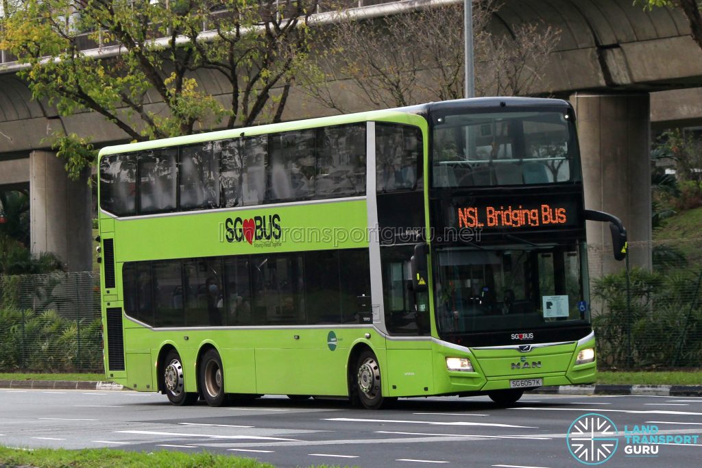 NSL Free Bridging Bus: Tower Transit MAN A95 (SG6057K)