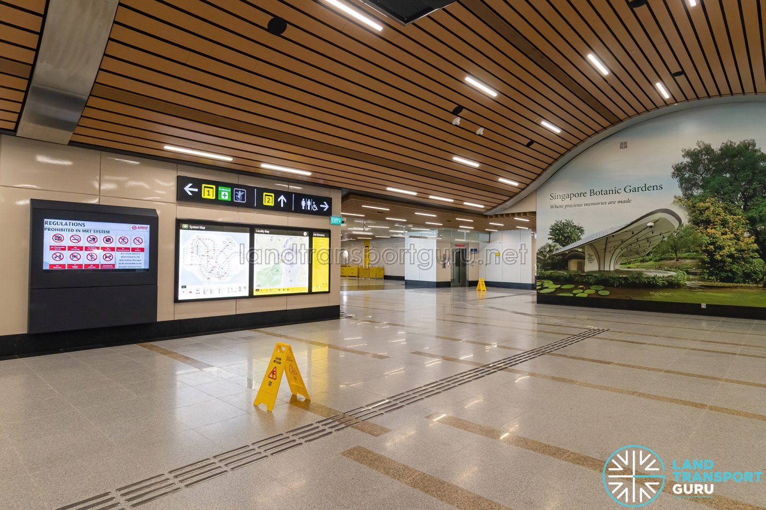 Napier MRT Station – Concourse Unpaid Area | Land Transport Guru