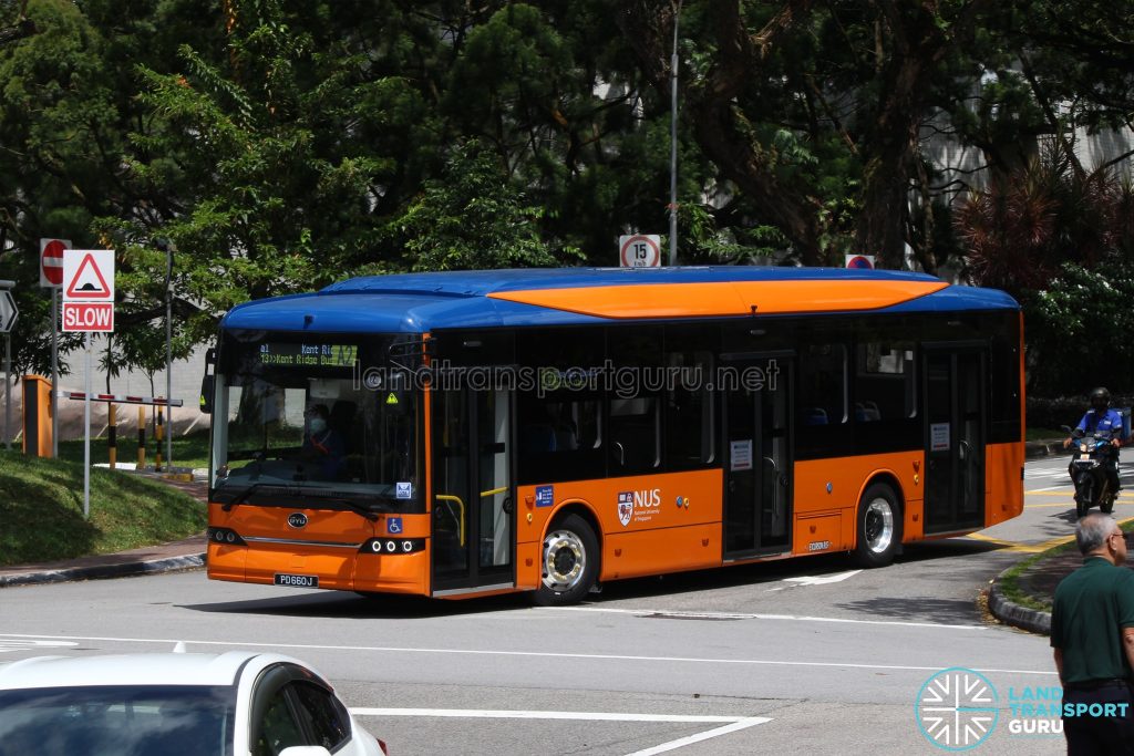NUS ISB A2 - ComfortDelGro Bus BYD B12 (PD660J)