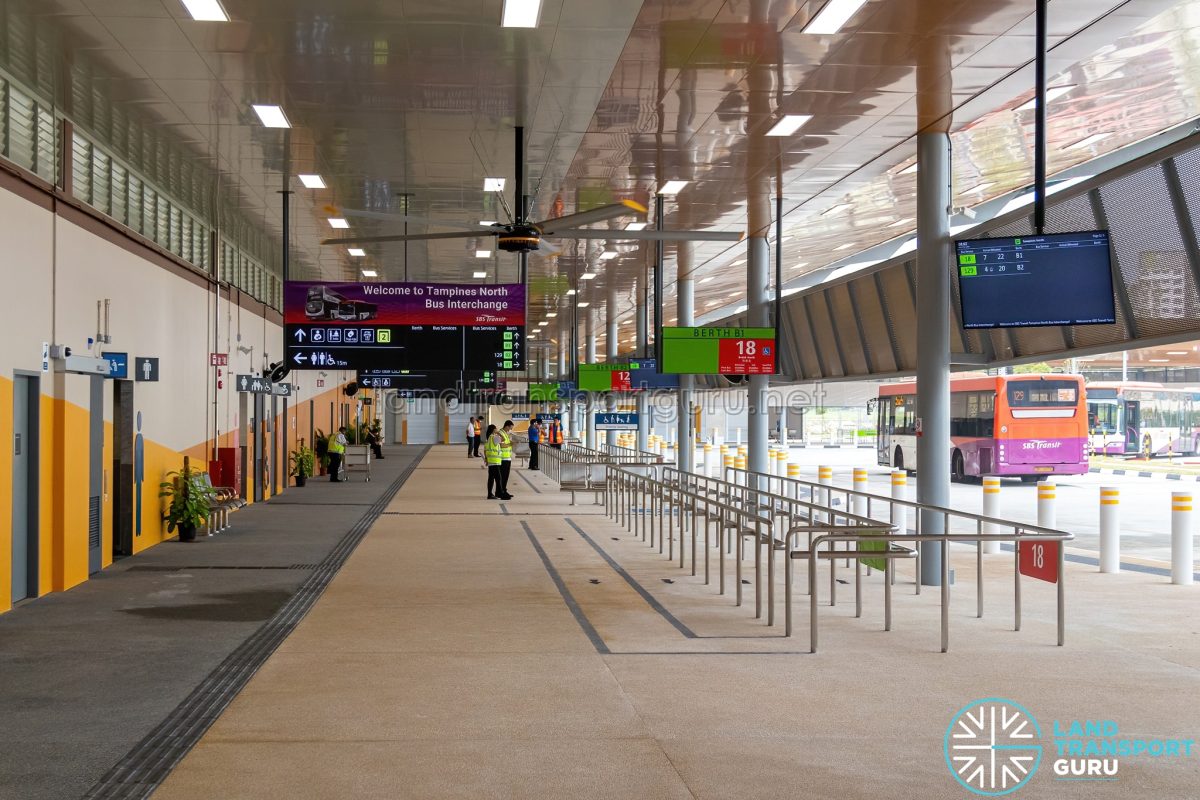 Tampines North Bus Interchange – Concourse at Berth B1 | Land Transport ...