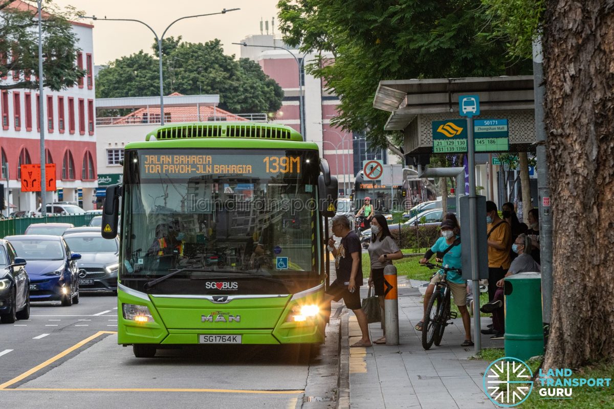 Bus 139M – SBS Transit MAN A22 Euro 6 (SG1764K) | Land Transport Guru