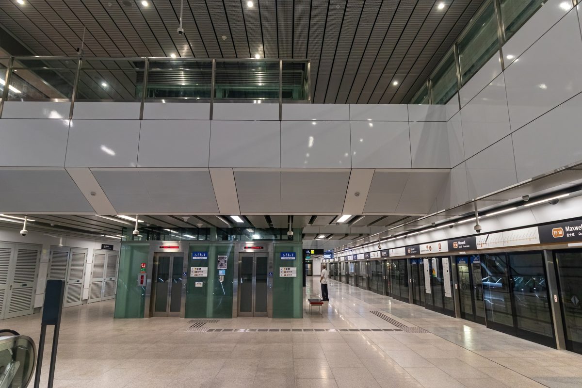 Maxwell MRT Station – Lift at Upper Platform | Land Transport Guru