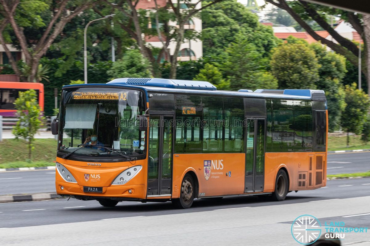 Nus Internal Shuttle Bus A2 Comfortdelgro Bus Volvo B9l Pa2a Land