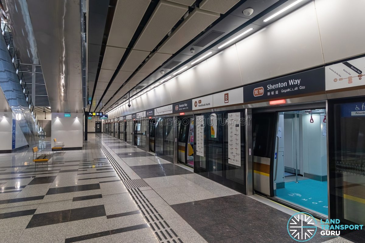 Shenton Way MRT Station – Platform B (Lower Platform) | Land Transport Guru