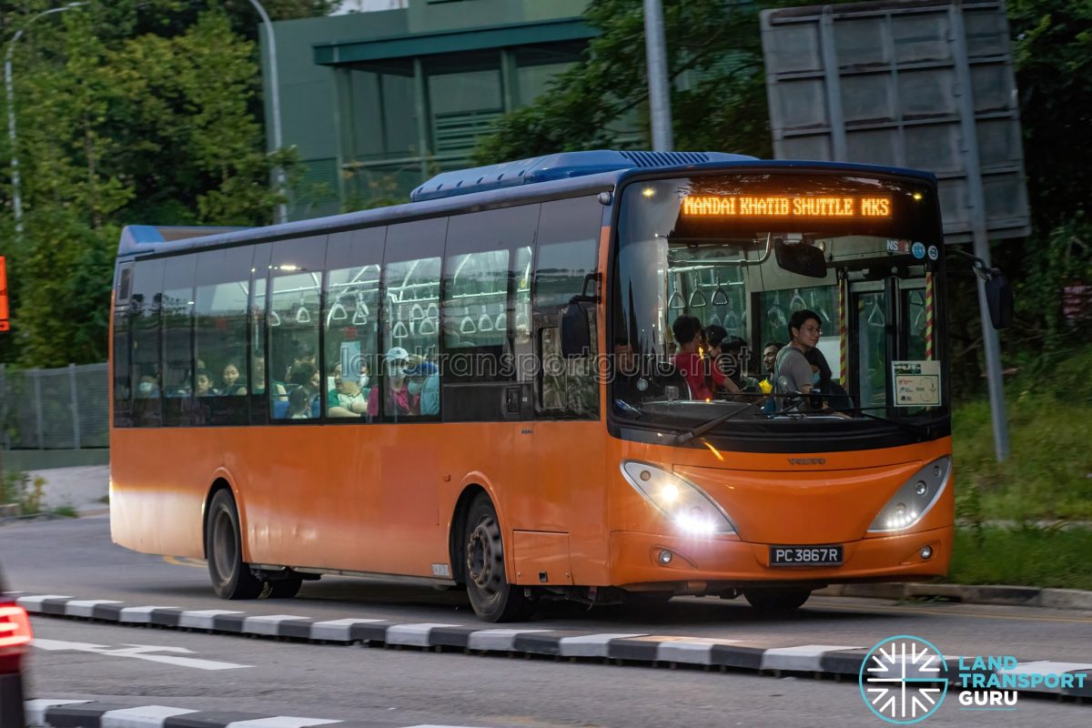 Mandai Khatib Shuttle Comfortdelgro Bus Volvo B9l Pc3867r Land