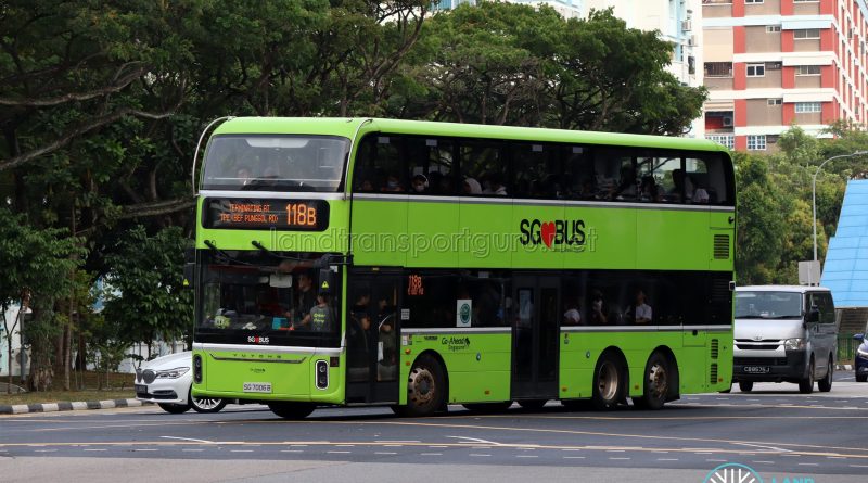 Bus 118B - Go-Ahead Singapore Yutong E12DD (SG7006B)
