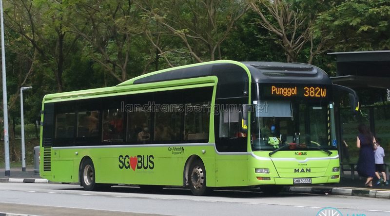 Bus 382W - Go-Ahead Singapore MAN A22 (SMB3039E)