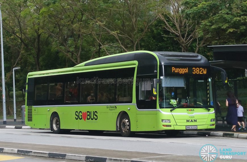 Bus 382W - Go-Ahead Singapore MAN A22 (SMB3039E)