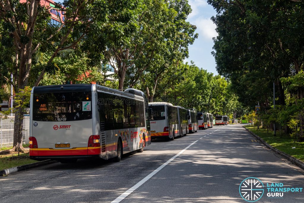 Singapore Airshow 2024 Shuttle bus holding area at Changi Business