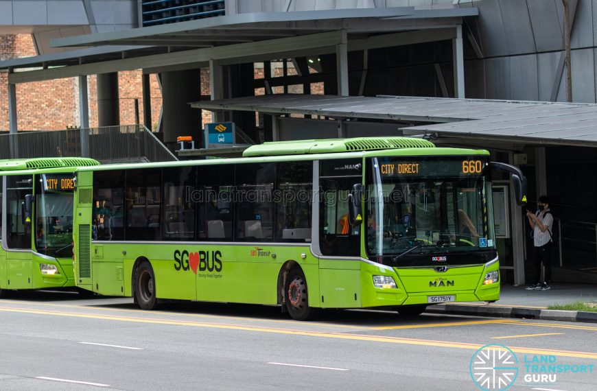 SBS Transit City Direct Bus Service 660M