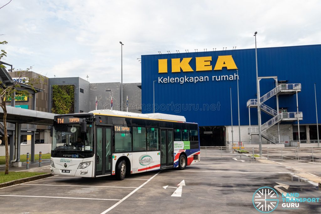 myBAS T14 was launchned on 1 Mar 2024, plying between JB Sentral and Toppen.