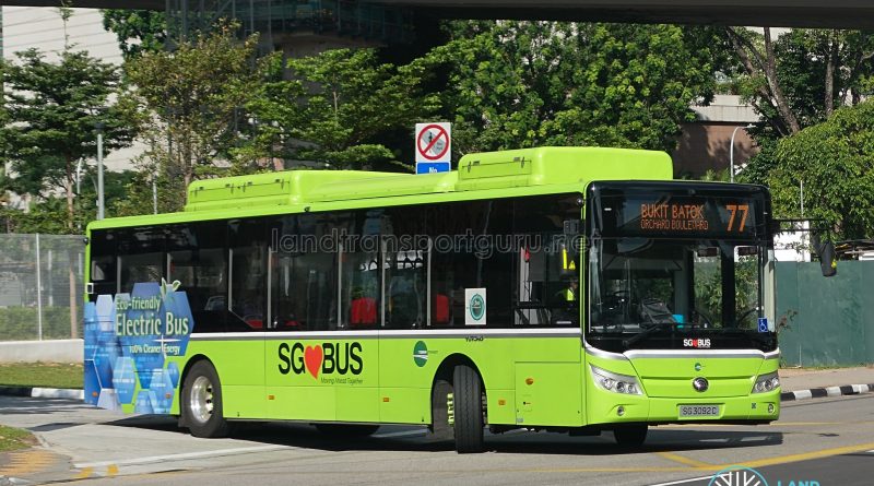 Bus 77 - Tower Transit Yutong E12 (SG3092C)