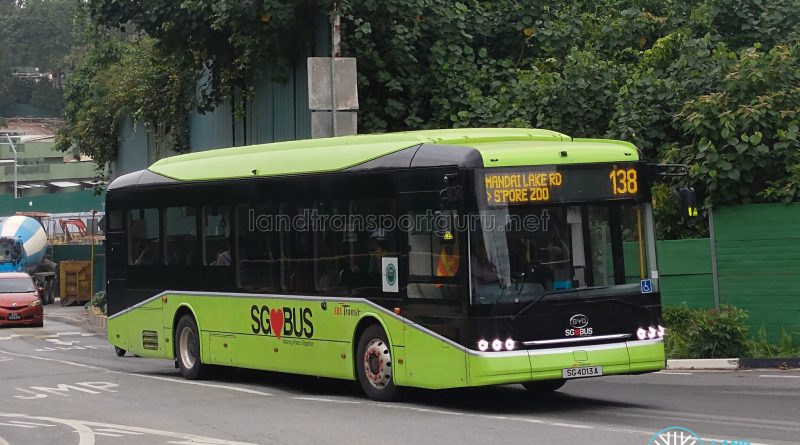 Bus 138 - SBS Transit BYD B12A03 (SG4013A)