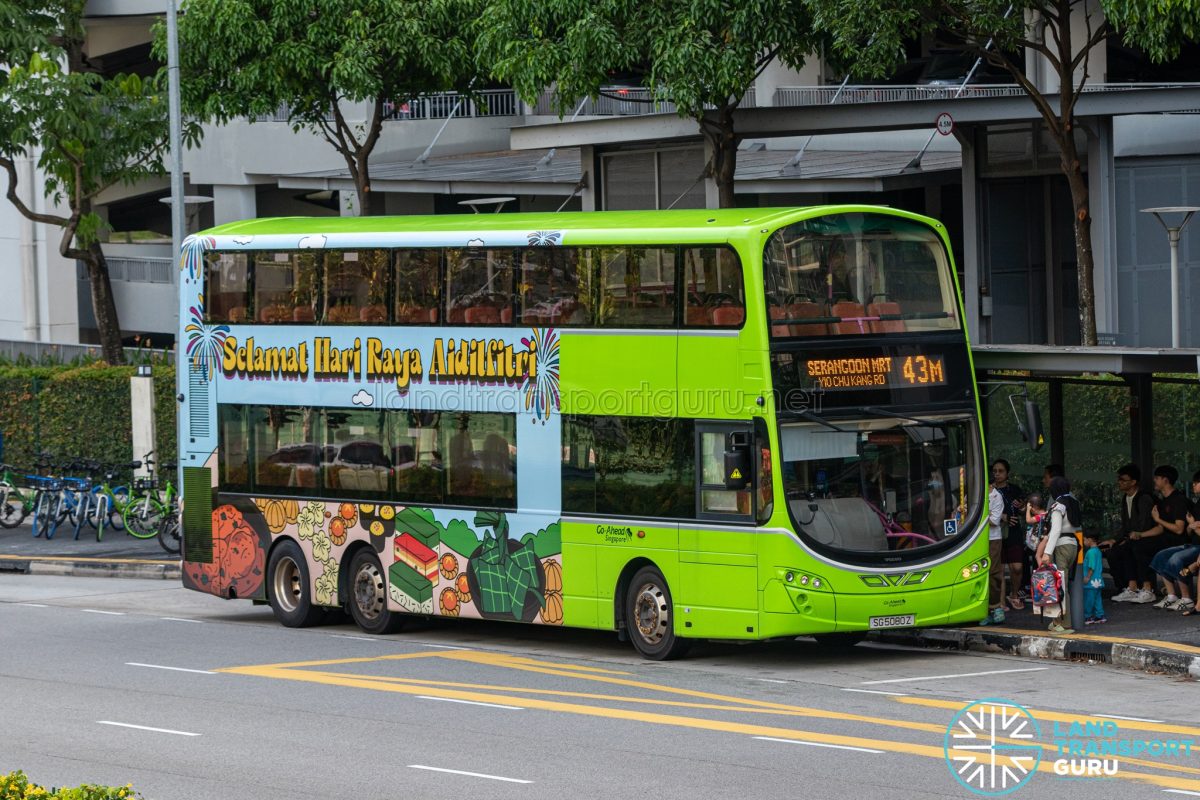 Bus 43M – Go-Ahead Singapore Volvo B9TL Wright (SG5080Z) [Selamat Hari ...