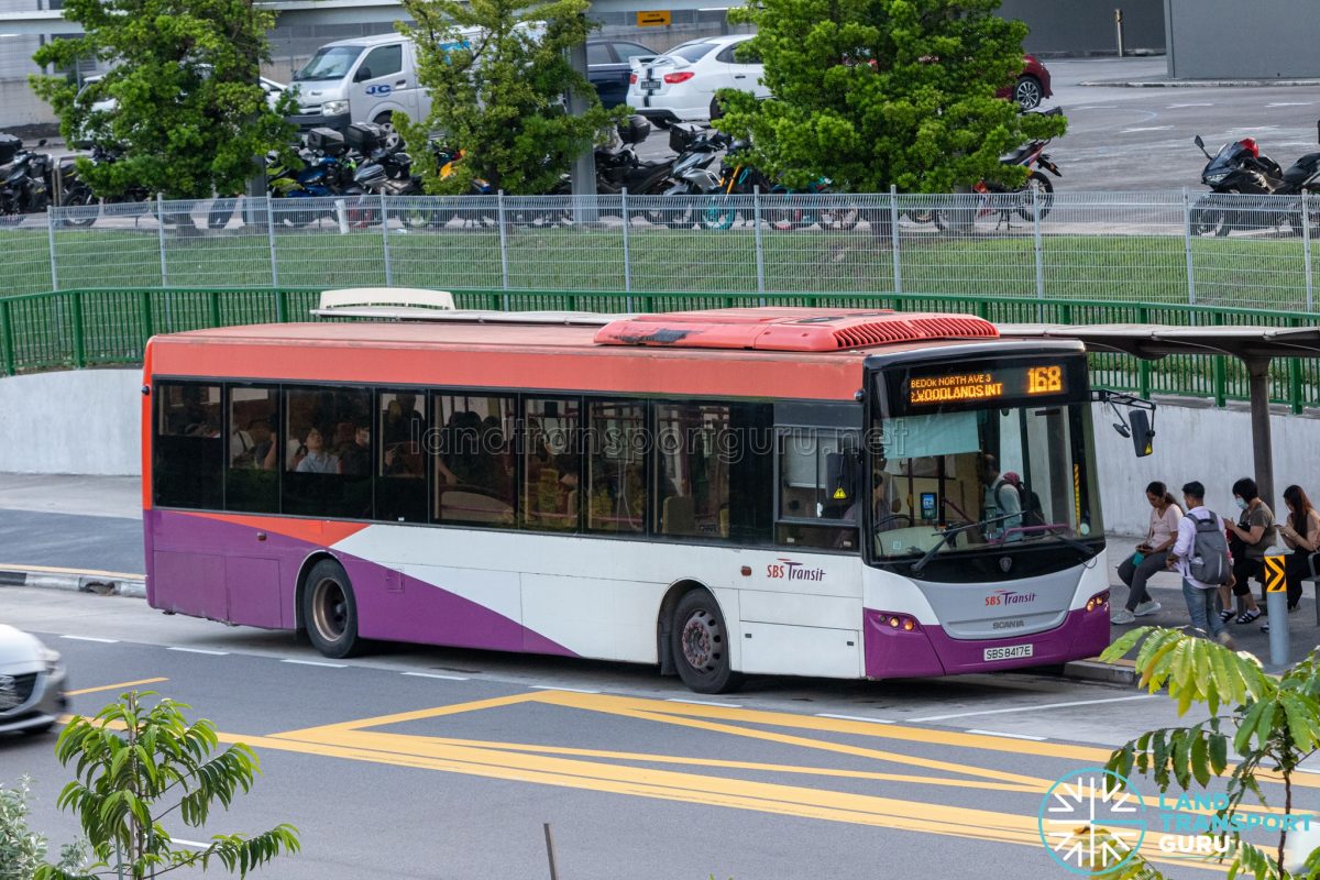 Bus 168 – SBS Transit Scania K230UB Euro IV (SBS8417E) | Land Transport ...