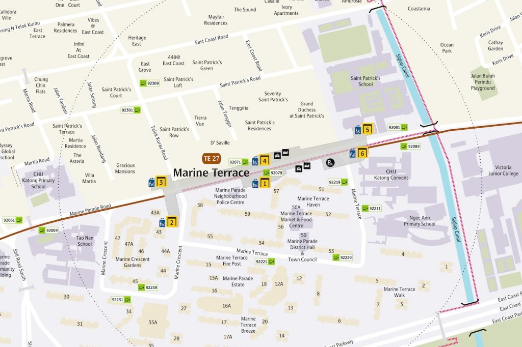 Marine Terrace MRT map Jun24 | Land Transport Guru