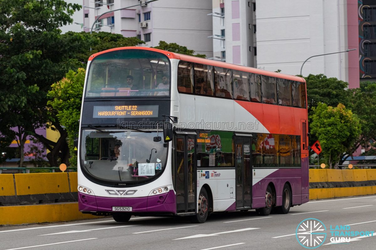 Shuttle 22 – SBS Transit Volvo B9TL Wright (SG5321D) | Land Transport Guru