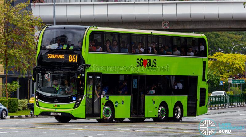 Bus 861 - Tower Transit Alexander Dennis Enviro500 3-door (SG6371C)