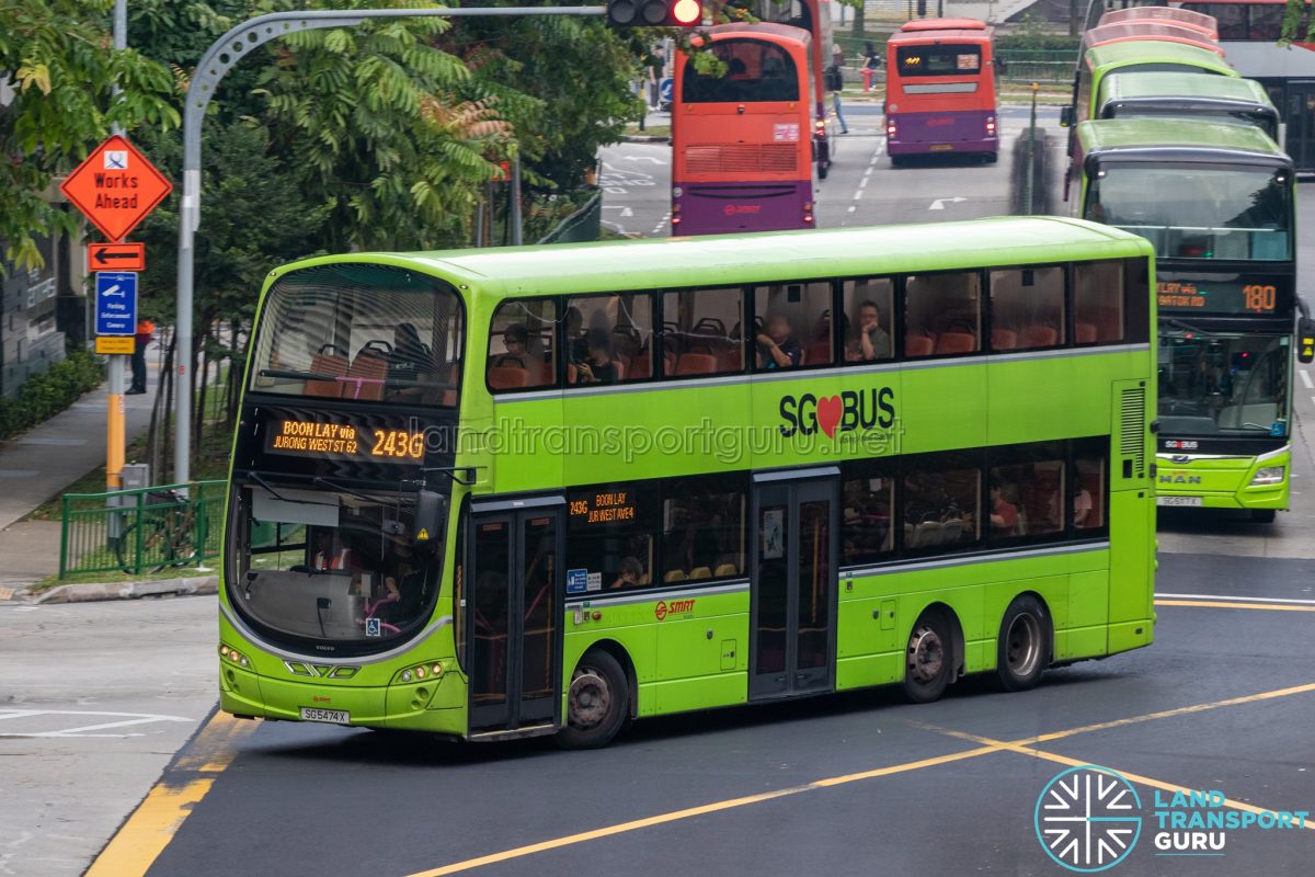 Bus 243G – SMRT Buses Volvo B9TL Wright (SG5474X) | Land Transport Guru