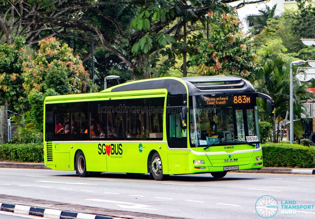 Bus 883M - Tower Transit MAN A22 (SMB1529X)