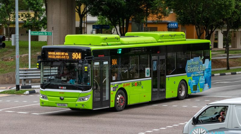 Bus 904 - SMRT Buses Yutong E12 (SG3098L)