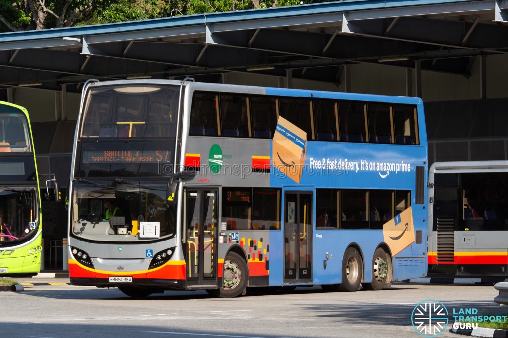 Shuttle 7 - Tower Transit Alexander Dennis Enviro500 (SMB5036A)