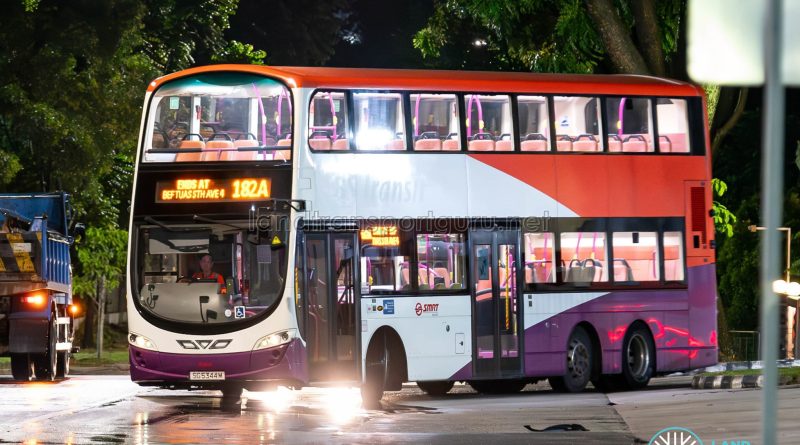 Bus 182A - SMRT Buses Volvo B9TL Wright (SG5344M)