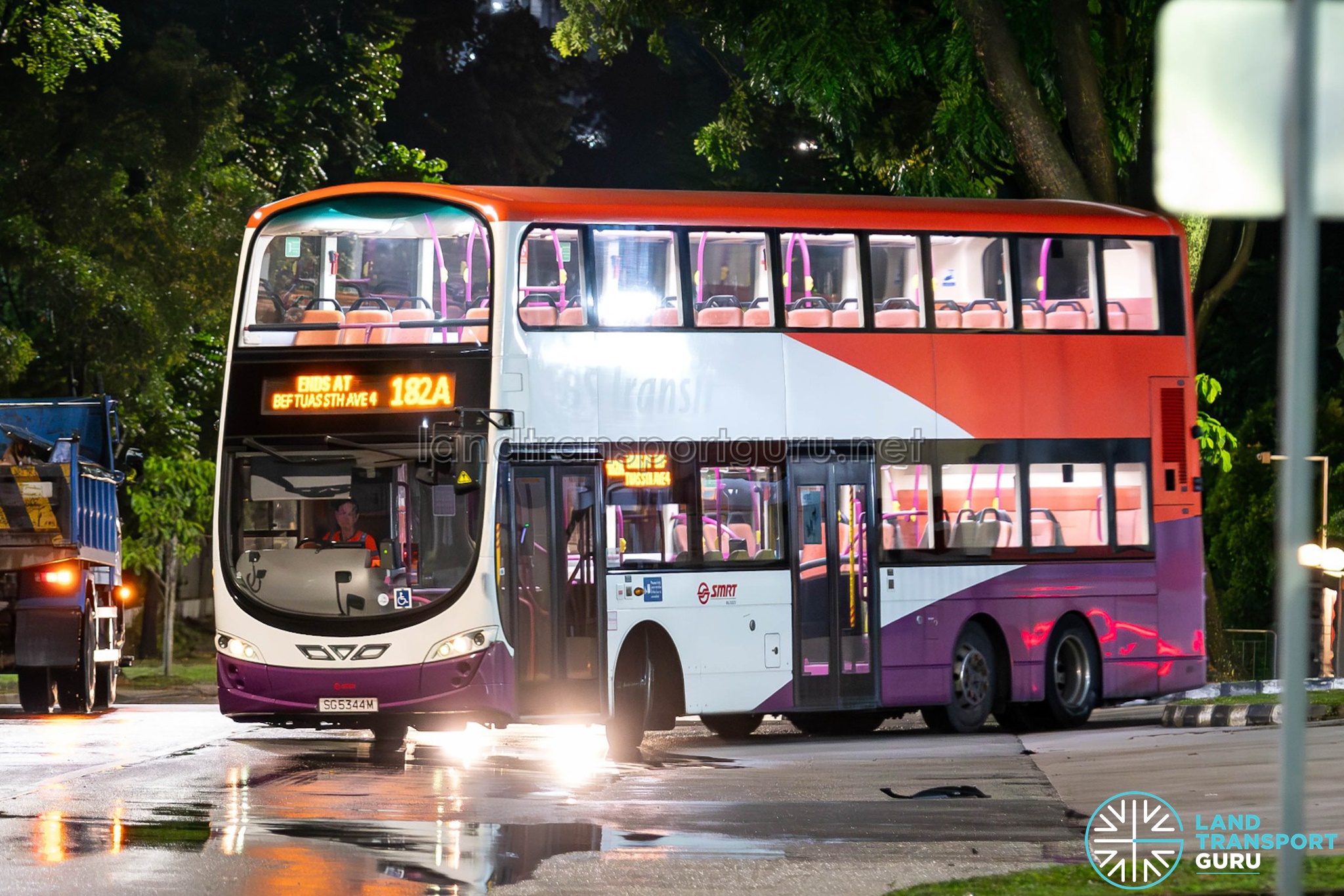 Bus 182A - SMRT Buses Volvo B9TL Wright (SG5344M)