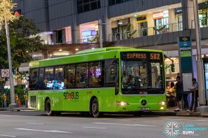 Bus 502 - SMRT Mercedes-Benz OC500LE (SMB55C)