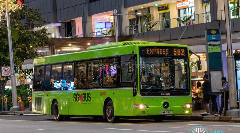 Bus 502 - SMRT Mercedes-Benz OC500LE (SMB55C)