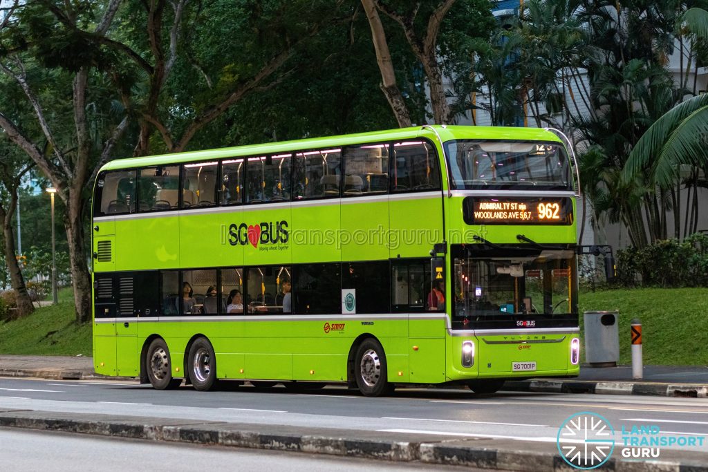 Bus 962 - SMRT Buses Yutong E12DD (SG7001P)