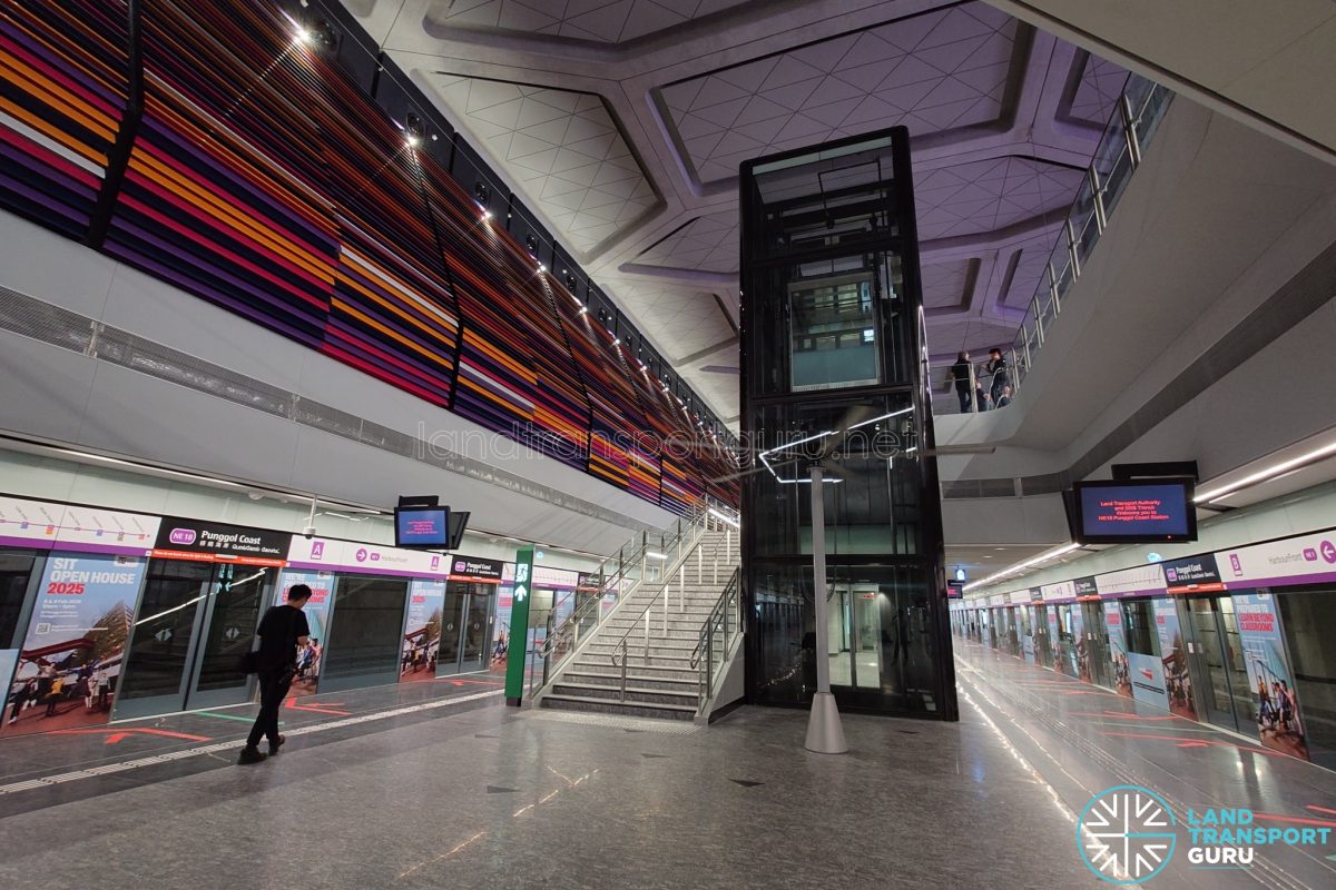 Punggol Coast MRT Station – Lift to Platform | Land Transport Guru