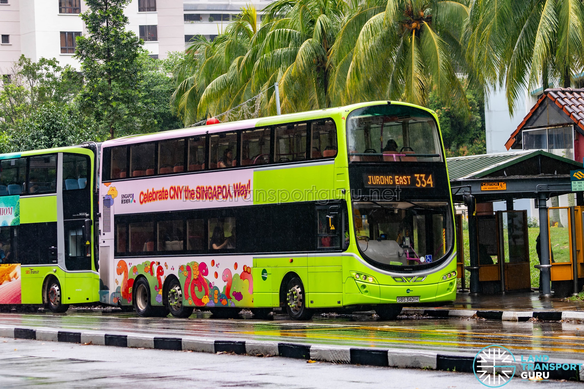 Bus 334 - Tower Transit Volvo B9TL Wright (SBS3401H)