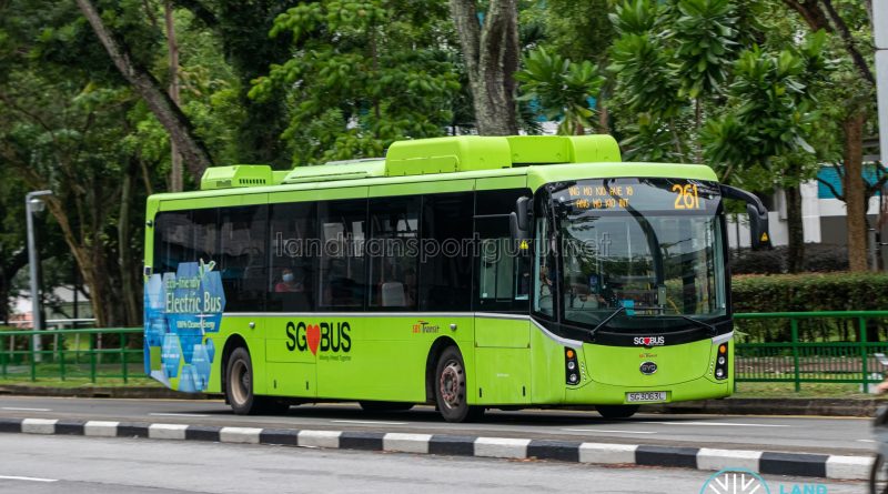 Bus 261 - SBS Transit BYD K9 (Gemilang) (SG3063L)