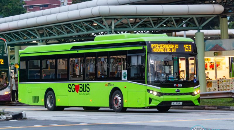 Bus 153 - SBS Transit BYD BC12A04 (SG3128J)